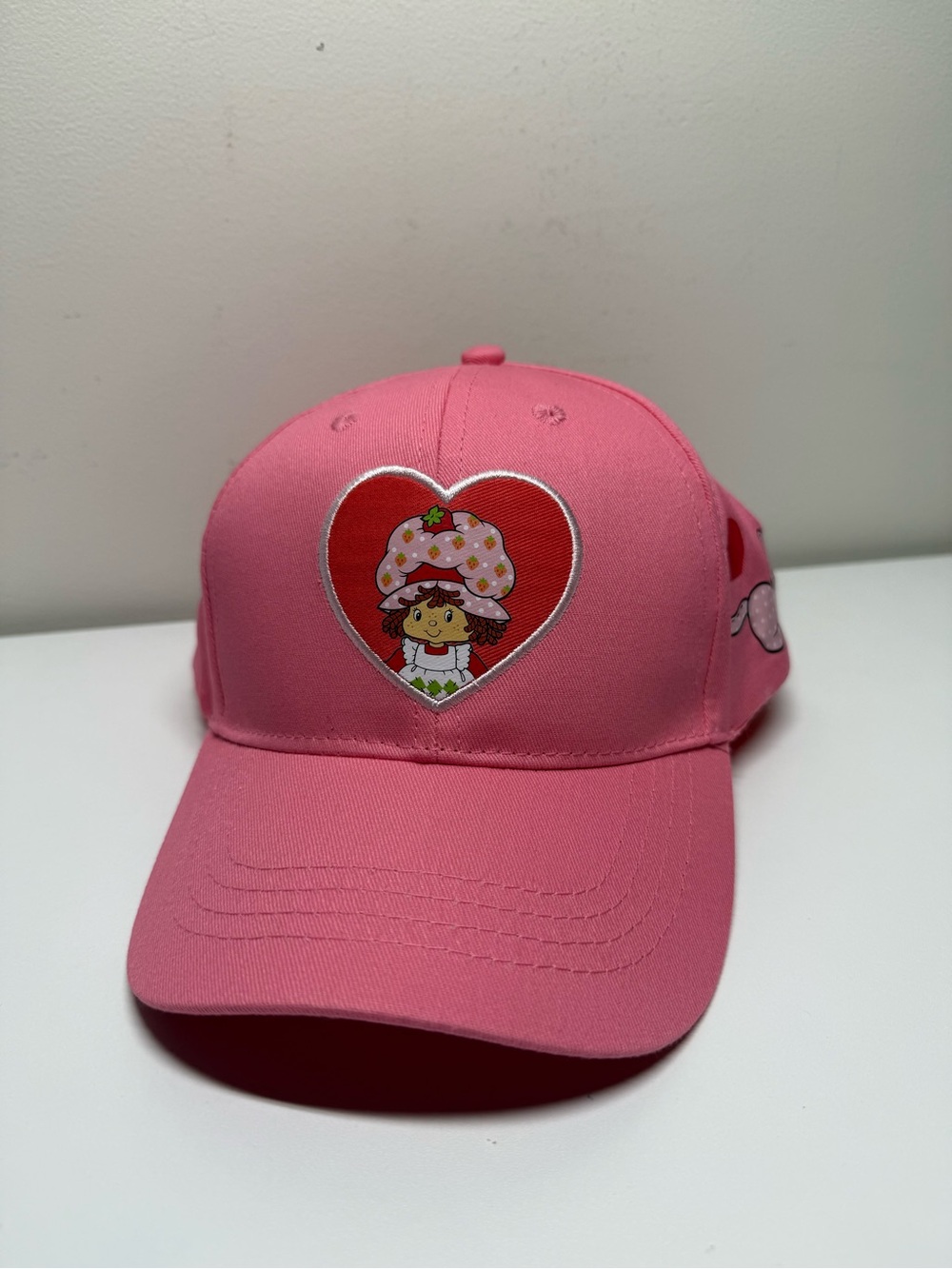 Strawberry Shortcake Hat Pink Heart Custard Cat